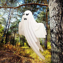 4 Pack Halloween Hanging Ghosts, 27.5" Cute Flying Ghost Decorations for Front Yard Patio Lawn Garden Party Décor and Holiday Decorations by CozyNest Decor