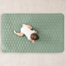 Comfy Cubs Rectangle Kids Play Mat - Small 36 x 60 inches Soft Quilted Baby Floor Mat with Non-Slip Bottom - Plush Design for Toddlers' Playtime and Relaxation - Comfortable and Durable - Fern by TinyTreasures Baby Boutique