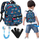 Accmor Toddler Backpack with Leash, Cute Baby Backpack with Anti Lost Wrist Link, Mini Kids Backpack Leash Walking Harness for Travel, Adjustable Excavator Backpack Tether for Boys Girls Ages 1-3 by TinyTreasures Baby Boutique