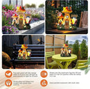 Solar Garden Statue Lights Mushroom Fairy House Figurine, Outdoor Memorial Garden Ornaments Waterproof Decoration for Outside Patio Yard Lawn Decor by CozyNest Decor