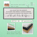 LuZhiQiang Serenity Prayer Bible Verse Sign Wall Decor God Grant Me Christian Inspiraional Quotes 40"×15" Wall Art for Living Room Bedroom (Black) by CozyNest Decor