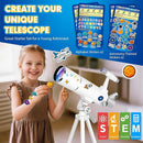 Hawkko Telescope for Adults & Kids – 80mm Aperture 500mm Telescopes for Adults Astronomy, (20X-150X) Portable Refractor Telescope Kit for Beginners with Decorate Stickers, AZ Tripod, Phone Adapter by TinyTreasures Baby Boutique