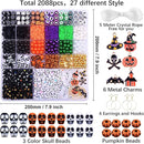 2088pcs Halloween Polymer Clay Beads Bracelet Making kit, 24 Style Cute Fun Beads Skull Pumpkin Beads Charms for Jewelry Necklace Earring Making DIY Accessories for Women Girls by TinyTreasures Baby Boutique
