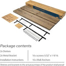 BGMG Floating Shelves for 48 inch Long Set of 2,Wide Rustic Wooden Wall Shelves for Bathroom Living Room Bedroom Kitchen Farmhouse-48x6.7x1.25 inch- Walnut by CozyNest Decor