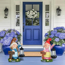 Solar Large Gnome Garden Statue with Welcome Sign Outdoor Decor with LED Lantern Funy for Porch Yard Patio Lawn Ornament Christmas Housewarming Gardening Gift by CozyNest Decor
