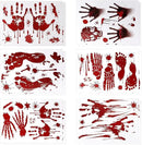DC-BEAUTIFUL Halloween Bloody Handprint Footprint Horrible Window Stickers, 12 Sheets Decoration Clings for Window Wall Floor Glass Bathroom Outdoor Indoor Halloween Party by CozyNest Decor