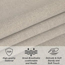 Storage Ottoman Bench for Bedroom, Linen 52" End of Bed Bench with Rolled Arms Upholstered Ottoman Bench Fit for Bedroom, Living Room, Entryway, Linen Gray