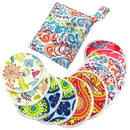 PINOWU Nursing Pads -10 Washable Pads + Wet Bag + Wash Bag, Breastfeeding Nipple Pads (Large 4.7") by TinyTreasures Baby Boutique