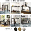 Henn&Hart 20" Wide Square Side Table with Mirror Shelf in Blackened Bronze, Table for Living Room, Bedroom by CozyNest Decor
