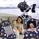 Baby Carseat Cover Winter, Pea Pod Infant Car Seat Covers Canopy for Newborn with 2 Layers Windows of Breathable Mesh/Fabric, Lightweight Polyester/Minky Dot Backing, Snug Fit Most Baby Car Seat by TinyTreasures Baby Boutique
