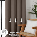 Simplebrand Ava Brown Blackout Curtains for Bedroom 72 Inch Length 2 Panels Set, Privacy Thermal Insulated Rod Pocket Door Window Curtains for Patio French Door Front Door, W40 x L72 Inch, Brown by TinyTreasures Baby Boutique