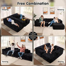ovios 104" Cloud Sectional Couch with L-Shape Chaise,Modern Modular Sofa with Deep Seat, Upholstered Couches for Living Room Bedroom,No Assembly Required, Black (Plush Corduroy Fabric) by CozyNest Decor