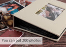 RECUTMS 4x6 Wedding Photo Album - Premium Leather Cover Couple Anniversary Family Baby School Graduation Photo Book (Beige) by TinyTreasures Baby Boutique