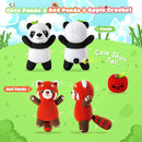 Crochet Kit for Beginners - 2PCS White and Red Panda Crochet Animal Kit with Step-by-Step Video Tutorials, Apple Crocheting Kit, Crochet Starter Kit for Kids and Adults, Beginners Knitting Kit by TinyTreasures Baby Boutique