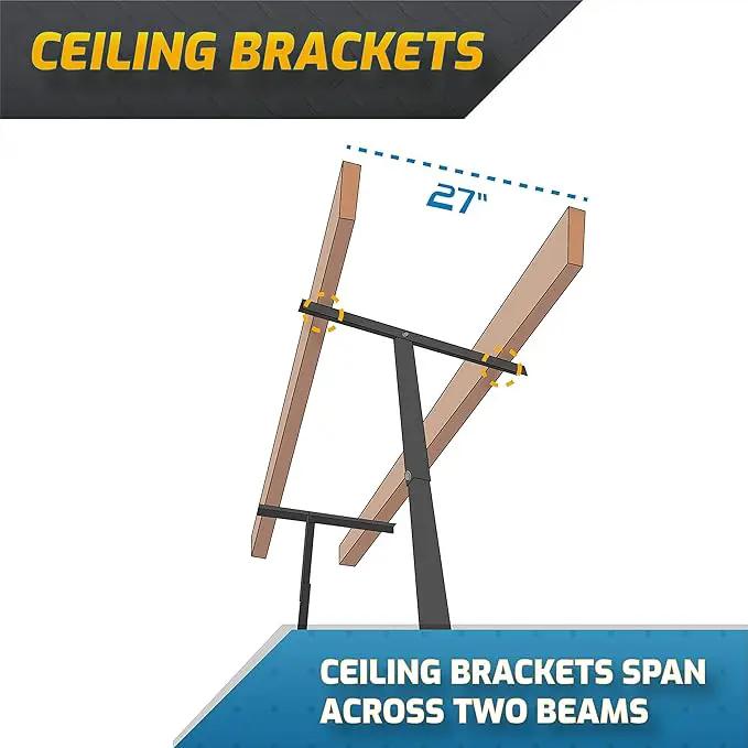 MonsterRAX - 2x6 Overhead Storage Rack (Hammertone, 18"-33" Ceiling Drop Down), photo 6 of 6