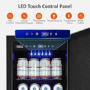 15 Inch Outdoor Beverage Refrigerator Cooler,Stainless Steel 127 Cans Beverage Fridge with French Door Under Counter Built-in or Freestanding, Perfect for Beer, Cola by CozyNest Decor