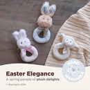 Bearington Baby Lil’ Bunny, 5.5 Inch Pink Soft Stuffed Easter Bunny Rattle, Baby Easter Gifts - Newborn Toy by TinyTreasures Baby Boutique