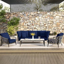 hyha Waterproof Couch Cushion Covers, Stretch Sofa Couch Seat Slipcover for Dog Washable, Non-Slip Waterproof Outdoor Cushion Covers for Patio Furniture Replacement (2 Pieces, Navy) by CozyNest Decor