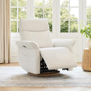 CHITA Power Recliner Chair, Electric Triple-Motor Swivel Glider Nursery Rocking Chair with Adjustable Power Headrest and Lumbar Support, GREENGARD Gold Certified, Solid Wood Base, Linen by TinyTreasures Baby Boutique