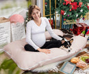 Meiz Pregnancy Pillows, Cooling Pregnancy Pillows for Sleeping, Maternity Pillow for Tall Pregnant Woman, Pregnancy Body Pillow with Cooling Jersey Cover, Apricot by TinyTreasures Baby Boutique