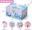 Jewelkeeper Girls Musical Jewelry Box - Durable Pine Fiberboard with Soft Pink Lining - Kids Jewelry Box - The Beautiful Dreamer Tune - Gifts for Girls - Mermaid Jewellery Box - 6x4x3.5in by TinyTreasures Baby Boutique
