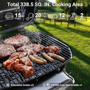 Brand-Man Propane Gas Grill, Portable Standup Grill with Folding Cart & Push-Button Ignition, Ideal for Camping, Tailgating, BBQ, Backyard, Patio & More by GreenHaven Gardens