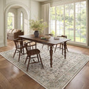 Washable 6x9 Area Rugs for Living Room, Boho Non-Slip Silicone Backing Large Rugs for Bedroom Dining Room Nursery Office, 0.3" Neutral Oriental Throw Carpet with 0.16" Cushioning Pad, Cream/Multi by TinyTreasures Baby Boutique