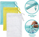 Laundry Bags, Mesh Heavy Duty 24" x 36" with Drawstring Closure, 3-Pack, White by TinyTreasures Baby Boutique