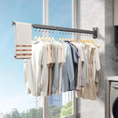 Wall Mounted Clothes Drying Rack,Laundry Drying Rack Wall Mount,Clothes Hanger,Drying Rack Clothing,Retractable Laundry Rack for Hanging Clothes,Collapsible,Foldable,Grey-Hooks by CozyNest Decor
