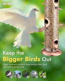 iBorn Metal Bird Feeders Brushed Copper Wild Bird Feeder for Outdoors Hanging All Metal Brushed Copper Finishing 14 Inch 6 Port,Pack of 2 by CozyNest Decor