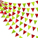 Red and Green Metallic Fabric Triangle Pennant Banner Flag Bunting Garland for Merry Grinchmas Birthday Baby Shower Bachelorette Xmas Holiday Christmas Holiday New Year Party Decorations Supplies by GreenHaven Gardens