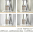 RAIN CITY Natural Blackout Curtains 96 Inch Long 2 Panels Set,Back Tab/Rod Pocket/Pleated Look with Hooks,Linen Blend Textured Rustic Farmhouse Heat Insulated Summer Drapes for Living Room 50W x 96L by CozyNest Decor