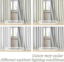 Linen Natural Blackout Curtains 84 Inch Long 2 Panels Set,Back Tab Pleated Burlap Textured Window Draperies with Hooks, Noise Reducation Black Out Darkening Curtains for Bedroom,50x84 in Length by CozyNest Decor