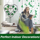 KY&BOSAM Shamrock Heart Suncatcher Faith Suncatcher St Patrick's Day Decoration Grandma Gifts for Windows Hangings Wind Chime with Pressed Flower Gifts for Mom Mother`s Day Valentine's by GreenHaven Gardens