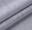 MIUCO Semi Sheer Curtains Poly Linen Textured Solid Grommet Curtains 84 Inches Long for Nursery 2 Panels (2 x 37 Wide x 84" Long) Silver by CozyNest Decor