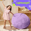 Bean Bag Chairs Teardrop Bean Bag Chair Beanbag Chair with Memory Foam Filled Machine Washable Cover for Living Room, Bedroom (Small,Purple) by TinyTreasures Baby Boutique