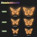 SAOROPEB Glow in The Dark 3D Butterfly 24 Pcs 3 Sizes, Luminous Butterfly Stickers for Ceiling or Wall, Glow in The Dark Party Supplies, Removable Luminous Stickers for Kids Babys Nursery (Orange) by CozyNest Decor