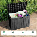 45 Gallon Resin Deck Box, Lockable Outdoor Storage Box for Patio Cushions Storage Furniture,Garden Tools, Pool Supplies, Weatherproof and UV Resistant（Black） by CozyNest Decor
