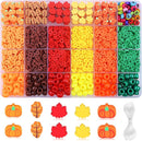 2480pcs Thanksgiving Fall Polymer Clay Beads Charms Friendship Bracelet Necklace Earring Jewelry Making kit, Accessories for Arts Crafts DIY Gifts for Women Girls by TinyTreasures Baby Boutique
