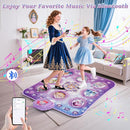 Dance Mat Toy for 3-12 Year Old Girls, Electronic Dance Pad with Wireless Bluetooth,Frozen 8-Button Music Princess Toys Play Mat for Kids with LED Light, Built-in Music, Toddlers Birthday Gift Ages 3+ by TinyTreasures Baby Boutique