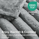 BEDELITE Faux Fur Throw Blanket for Couch, Soft and Cozy Luxurious 3D Striped Fluffy Blanket, 770GSM Thick Warm Plush Fuzzy Faux Rabbit Fur Blanket for Women Gift (Crey, 60"x 80") by CozyNest Decor