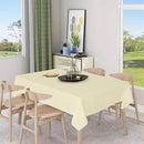 sancua Square Tablecloth - 54 x 54 Inch - Stain and Wrinkle Resistant Washable Polyester Table Cloth, Decorative Fabric Table Cover for Dining Tables, Buffet Parties and Camping, Beige by CozyNest Decor