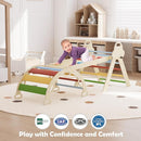 Pikler Triangle Set 7in1 Toddler Climbing Toys Indoor Foldable Baby Climbing Toys Wooden Montessori Climbing Set with Arch, Ramp, Ladder for 1-3 Years, Jungle Gym for Kids by TinyTreasures Baby Boutique
