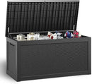 NUNU LAB 260 Gallon Outdoor Storage Box,Resin Large Sturdy Deck Box, Backyard Outside Storage Box Waterproof with Double Wall Panels,Package Delivery Garden Outdoor Hose Bin by GreenHaven Gardens