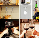 5 Pack Wine Glass Rack Stainless Steel Wine Glass Holder, 14inch Hanging Stemware Rack for Bar Kitchen Cabinet by CozyNest Decor