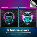 Headphones Gorilla Neon Sign Dimmable Kong Led Neon Light for Wall Decor,Game Room,Man Cave,Home Party Bar Decor,USB Powered Led Sign by CozyNest Decor