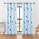 Kids Space Rocket and Astronaut Blackout Curtains - 100% Blackout, Thermal Insulated, Noise Reducing, Perfect for Kids Room and Nursery, 2 Panels (Sky-Blue Space Doodles, W52×L84) by TinyTreasures Baby Boutique