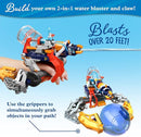 Thames & Kosmos Mega Cyborg Hydro Blaster STEM Experiment Kit, Toy of The Year Finalist - Build a Wearable Hydraulic-Powered Water Toy & Gripper, Shoots Water Up to 20 Feet, Transforms Into 5 Models by TinyTreasures Baby Boutique