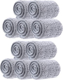 10 Pack 13 * 4.9" Generic Mop Pads Mop Head Refill Washable Wet/Dry Mops Flat Compatible with Most 11-13" Hook and Loop (Velcro) Flat Mops.System Floor Care System (10 Pack 13 * 4.9") by CozyNest Decor