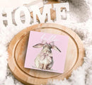 SRADMO Pink Coquette Bow Hello Bunny Wood Box Sign Desk Decor, Bunny Decorations, Easter Theme Wooden Block Box Sign Decoration for Home Office Shelf Table Decor by CozyNest Decor